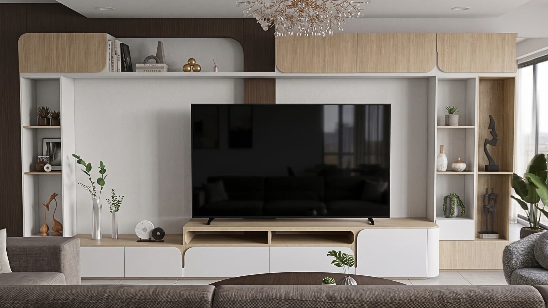 Visualización frontal del mueble a medida de Sala Aranjuez